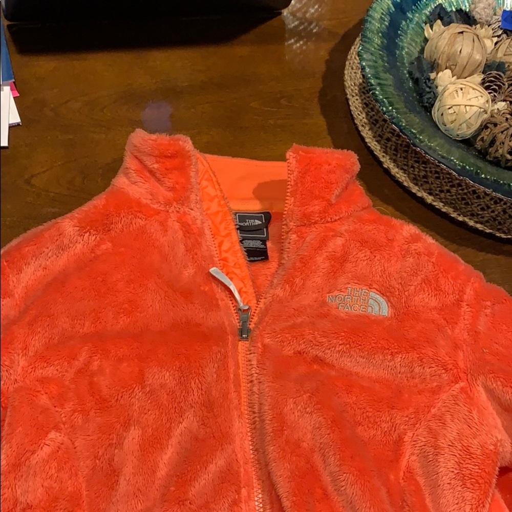 Orange Fuzzy North Face